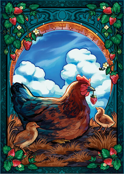 Chicken Trading Card Design 2025